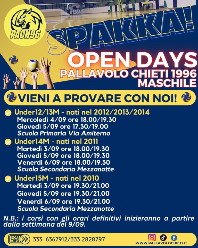 Open Days Maschile
